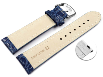 Watch band Genuine Calfskin African blue 18mm 20mm 22mm 24mm