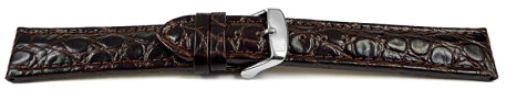 Watch band Genuine Calfskin African dark brown 18mm 20mm 22mm 24mm