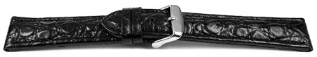 Watch band Genuine Calfskin African black 18mm 20mm 22mm 24mm