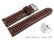 Watch band strong padded croco print dark brown XS 18mm 20mm 22mm 24mm