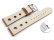 Quick release Watch Strap smooth three holes light brown 18mm 20mm 22mm