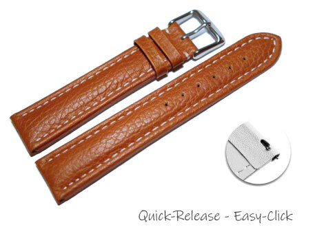 Quick release Watch Strap Genuine grained leather light...