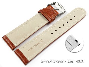 Watch band Genuine leather Bark brown 18mm 20mm 22mm 24mm