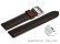 Quick release Watch Strap genuine leather black red stitching 18mm 20mm 22mm 24mm