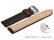 Quick release Watch Strap genuine leather black red stitching 18mm 20mm 22mm 24mm