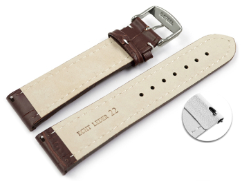 Quick release Watch Strap Genuine leather Croco print...