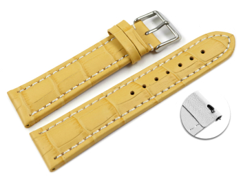 Quick release Watch Strap Genuine leather Croco print...