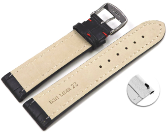 Quick release Watch Strap Genuine leather croco print...