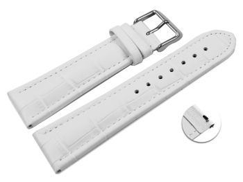 Quick release Watch Strap Genuine leather Croco print...