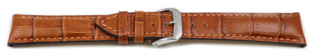Light brown Quick release Watch Strap RIOS Crocodile Grain art manuel 17mm 19mm 21mm 23mm
