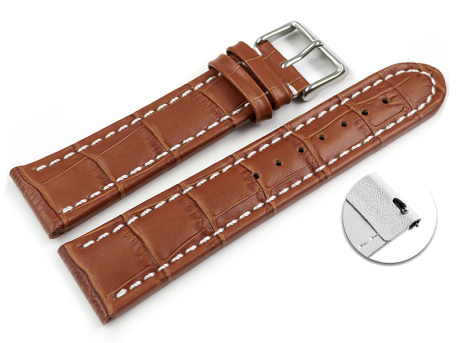 Quick release Watch Strap Genuine leather Croco print...