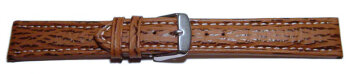 Quick release Watch Strap Genuine Shark leather brown...