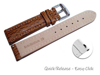 Quick release Watch Strap Genuine Shark leather brown 18mm 20mm 22mm 24mm