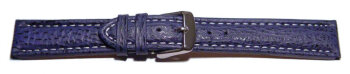 Quick release Watch Strap Genuine Shark leather dark blue 18mm 20mm 22mm 24mm