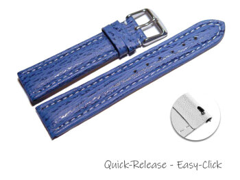 Quick release Watch Strap Genuine Shark leather light blue 18mm 20mm 22mm 24mm