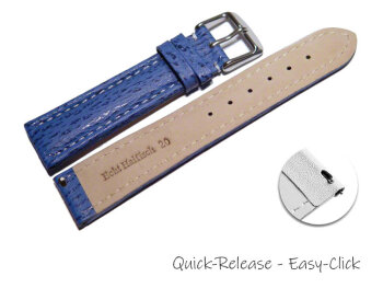 Quick release Watch Strap Genuine Shark leather light blue 18mm 20mm 22mm 24mm