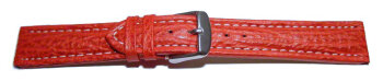 Quick release Watch Strap Genuine Shark leather red 18mm...