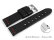 Quick release Watch Strap Genuine saddle leather Ranger black red stitching 18mm 20mm 22mm 24mm