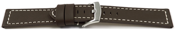 Quick release Watch Strap Genuine saddle leather dark...