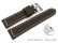 Quick release Watch Strap Genuine saddle leather dark brown white stitching 18mm 20mm 22mm 24mm