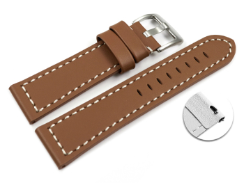 Quick release Watch Strap Genuine saddle leather light...