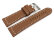 Quick release Watch Strap Genuine saddle leather light brown white stitching 18mm 20mm 22mm 24mm