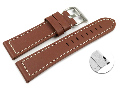 Quick release Watch Strap Genuine saddle leather...