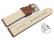 Quick release Watch Strap Genuine saddle leather red-brown white stitching 18mm 20mm 22mm 24mm