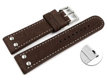 Quick release Watch Strap Genuine water buffalo vintage dark brown 20mm 22mm 24mm