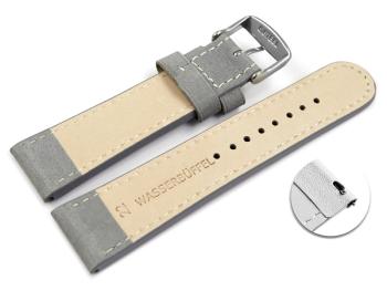 Quick release Watch Strap Genuine water buffalo vintage grey 20mm 22mm 24mm