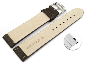 XL Quick release Watch Strap Genuine grained leather dark...