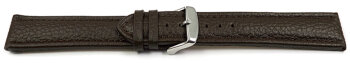 XL Quick release Watch Strap Genuine grained leather dark brown 18mm 20mm 22mm 24mm