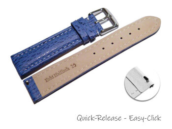 XL Quick release Watch Strap Genuine Shark leather light blue 18mm 20mm 22mm 24mm