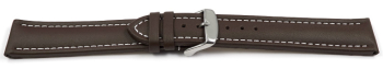 Quick release Watch Strap Genuine leather Smooth XL brown...