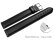 Quick release Watch Strap Genuine leather Smooth XXL black 18mm 20mm