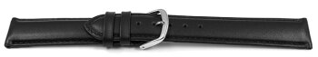 Quick release Watch Strap Genuine leather smooth black...