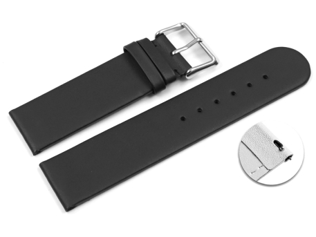 Watch band hydrophobized leather Waterproof Black