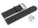 Watch band hydrophobized leather Waterproof Black