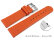 Watch band Genuine leather smooth perforated orange 18mm 20mm 22mm 24mm