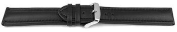 Quick release Watch Strap Genuine leather smooth black...