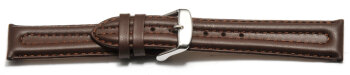 Quick release Watch Strap Genuine leather smooth dark brown 18mm 20mm 22mm