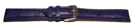 Quick release Watch Strap genuine ostrich leather dark blue 18mm 20mm 22mm 24mm