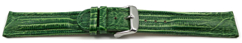 Quick release Watch Strap genuine leather Tegu print green 18mm 20mm 22mm 24mm