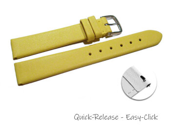 Quick release Watch Strap genuine leather Business yellow 12mm 14mm 16mm 18mm 20mm 22mm