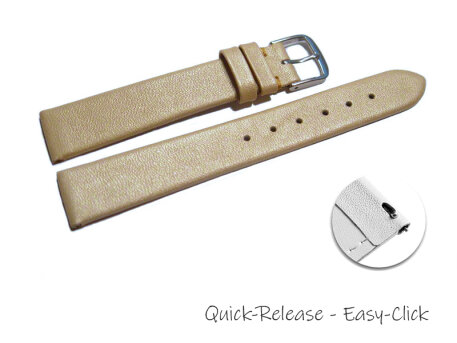 Quick release Watch Strap genuine leather Business gold...