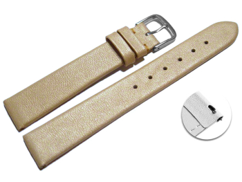 Quick release Watch Strap genuine leather Business gold...