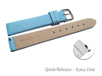 Quick release Watch Strap genuine leather Business light blue 12mm 14mm 16mm 18mm 20mm 22mm