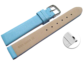 Quick release Watch Strap genuine leather Business light blue 12mm 14mm 16mm 18mm 20mm 22mm