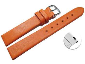 Quick release Watch Strap genuine leather Business orange...