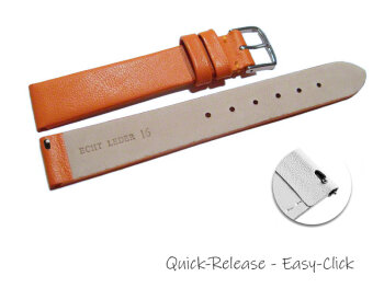 Quick release Watch Strap genuine leather Business orange 12mm 14mm 16mm 18mm 20mm 22mm